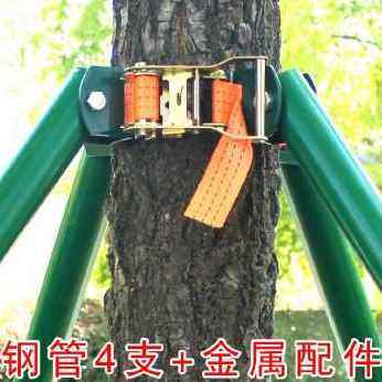 新款套筒牢固支撑树支枝架三脚架紧固固定大镀P锌钢管扎带树木器