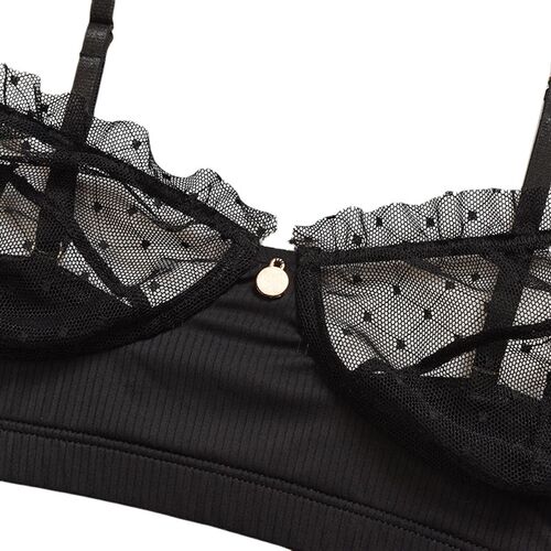 极速Women Sexy Nightwear See-Through Lingerie Floral Mesh V-
