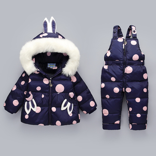 外套反季 宝宝儿童羽绒衣套装 3岁婴儿冬装 子洋派加厚小童1 女童裤