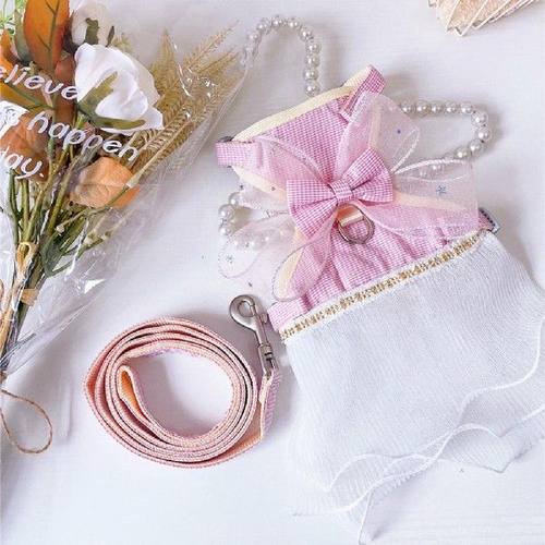 Dog Leash Chest Harness 1 Set Cute Anti-escape Exquisite