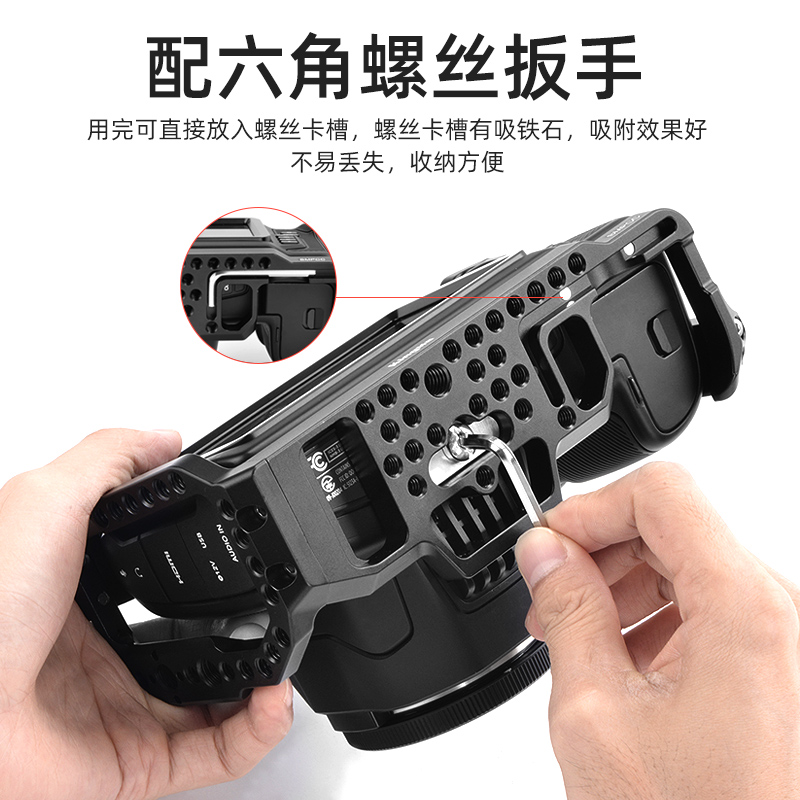 BMPCC 4K/6K兔笼手持配件摄影手柄边框保护框支架铝合金金属兔笼