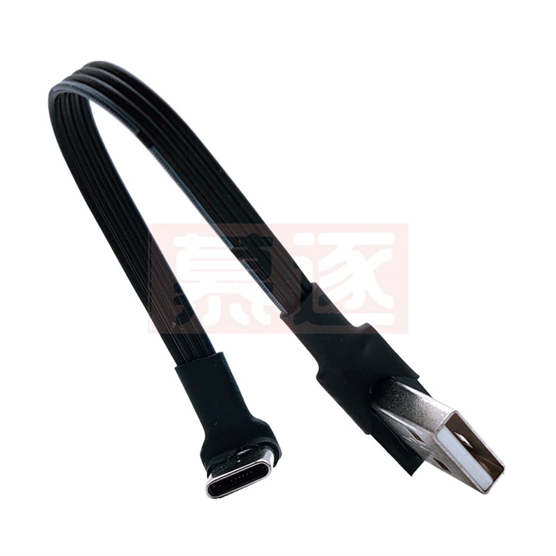 Ultra-thin elbow type-c data cable wire USB2.0 double elbow