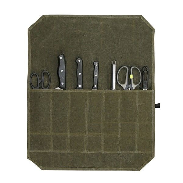 Canvas Cutlery Knives Holders Wear Resistant Carry Case