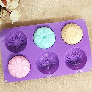 Mold Sunflower Flower Jelly 6Lattice Form Silicone