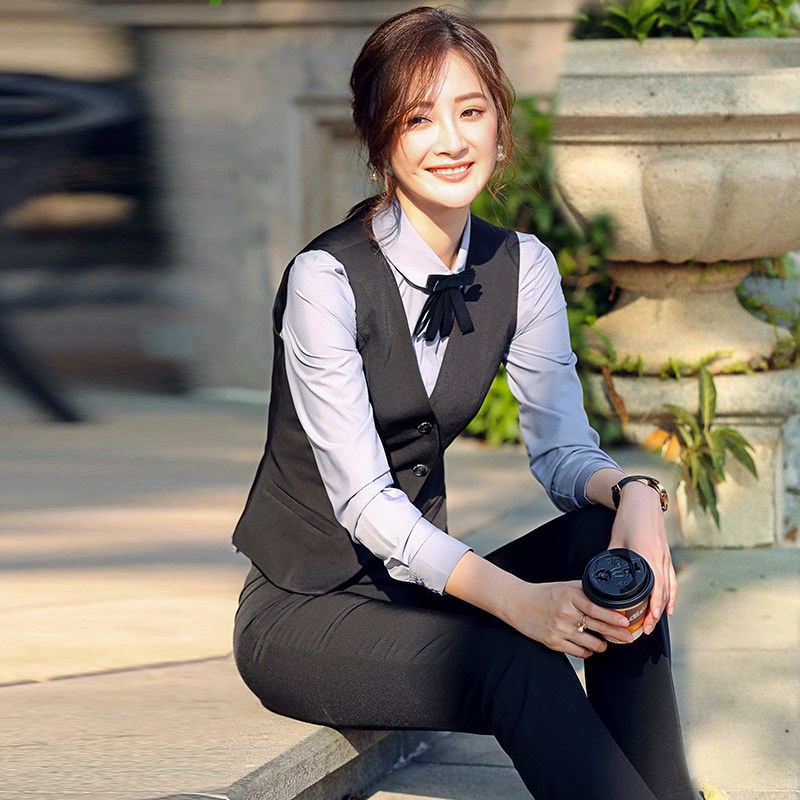 酒店前台职业套装马甲空姐制服银行电信工衣售楼部客服接待工作服