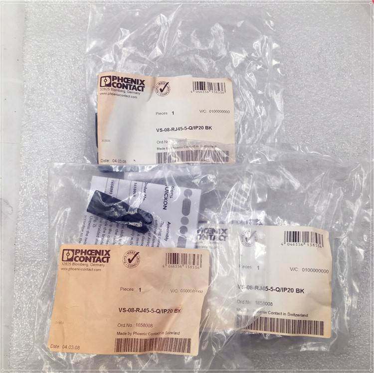 议价菲尼克斯水晶头网路线连接器接口VS-08-RJ45-5-Q/IP20 BK 165