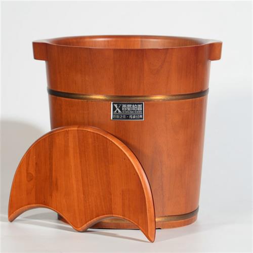 橡木熏蒸足浴泡脚桶木桶家用木质高深桶过小腿加热洗脚桶足疗实木
