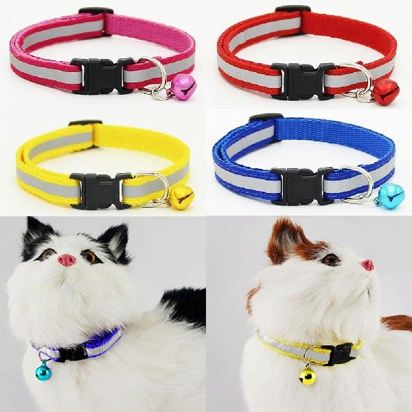 1pc Adjustable Pet Cat Dog Puppy Reflective Collars Safety