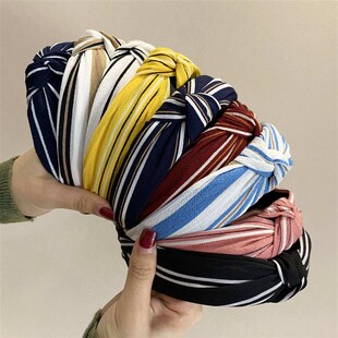 好货ChenYan New Stripe Headband Fashion Chiffon Headbands Kn