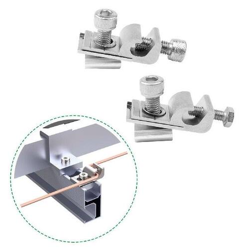 极速Solar Panel Grounding Lugs Metal Cable Clamp for Solar