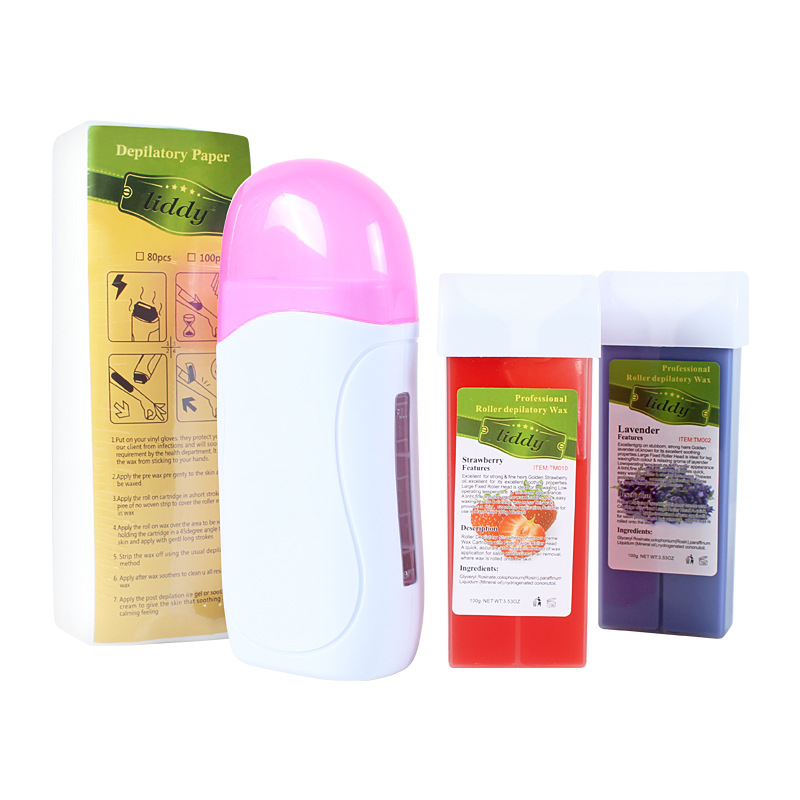 亚马逊爆款滚筒脱毛蜡Roll on Wax Warmer Kit滚轮蜡条块六件套装