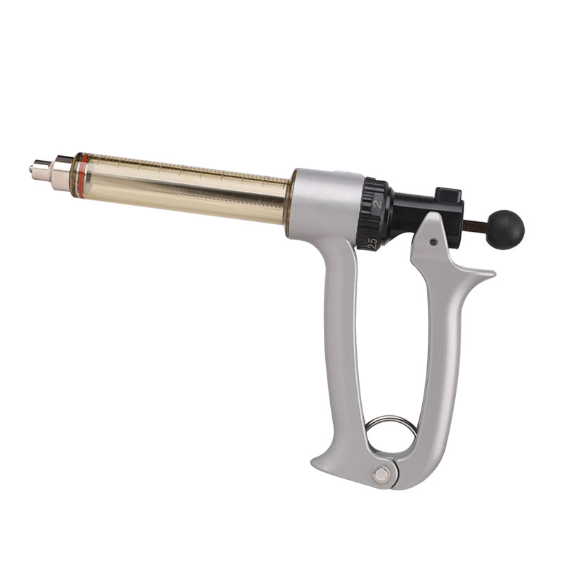 兽用注射器半自动连续注射器50ml25可调节兽用疫苗注射器进口材质