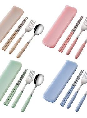 Outdoor Reusable Cutlery Set Stainless Steel Travel Utensils