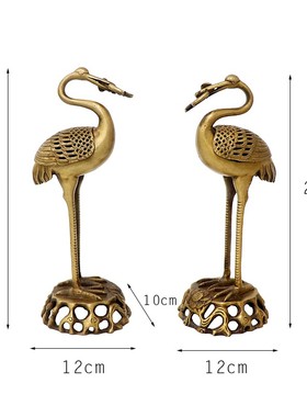 新中式复古纯铜香炉摆件香檀香炉熏香炉禅意茶道紫铜香薰炉盘香炉