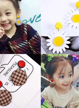 极速韩国公主可爱儿童假耳环耳夹式无耳洞耳坠个性女童拍照走秀大