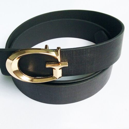 好货New Alphabetic Gold Buckle Belt for Men and Women Couple