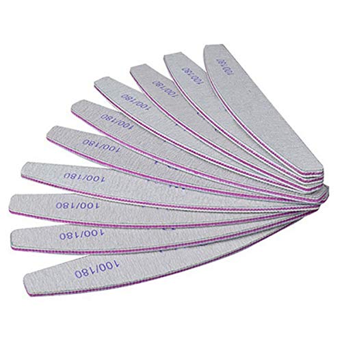 5Pcs Nail Files 100/180 Grit Professional Manicure Repair Ac