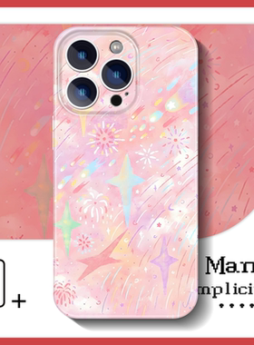 ins唯美绚烂烟花荣耀400手机壳菲林适用苹果16真我11OPPfindx8畅享OPPOReno14一加13小米civi5华为nova14三星