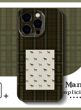 美式复古菱格小众马年手机壳适用findx9苹果17华为畅享80一加ACE6小米17pro菲林壳vivoy500荣耀x70红米note15