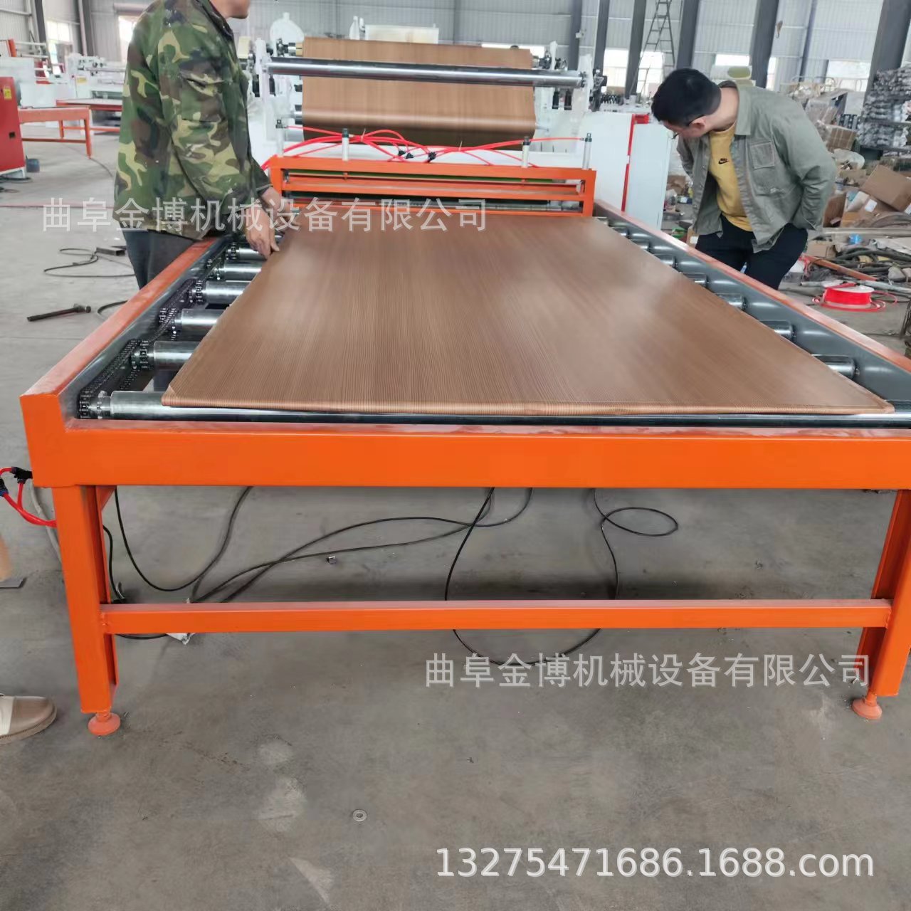 拱济自动修边木饰面复合覆膜机