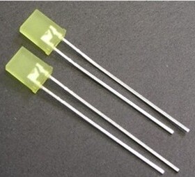 超高亮 LED直插 F扁方形2*3*4黄发黄 长脚 2X3X4 黄发黄色 灯珠