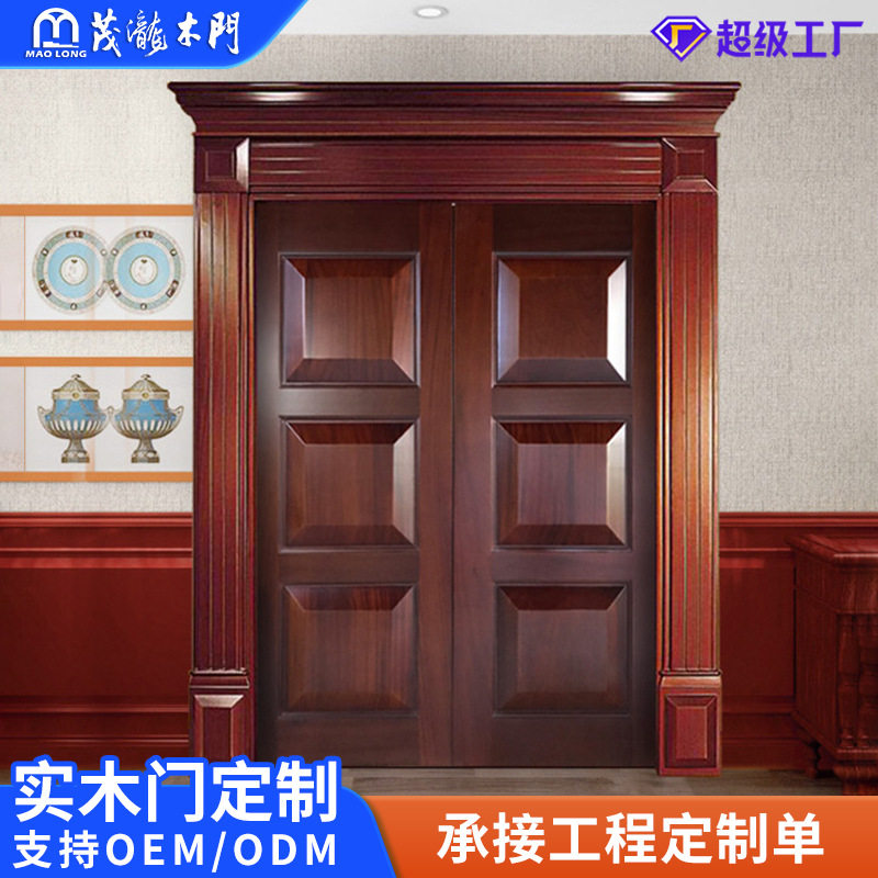 别墅加厚沙比利烤漆实木隔音门