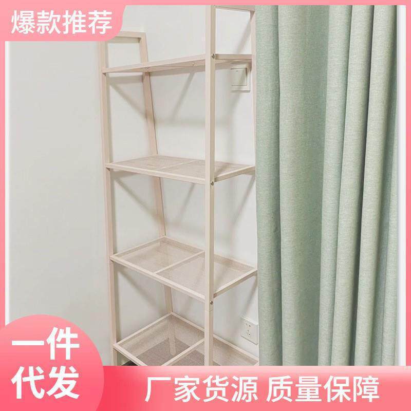 北欧风置物架落地多层收纳架铁艺卧室书架家用省空间厨房绿植架子