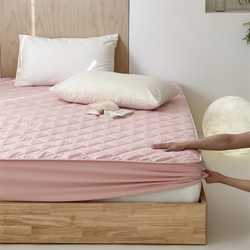 简约纯色夹棉床笠防水防污床垫保护罩隔尿垫全包防尘防滑双人床罩,电子元器件市场,电线扎带/束线带,淘宝优惠券,粉丝福利购,淘宝优惠卷