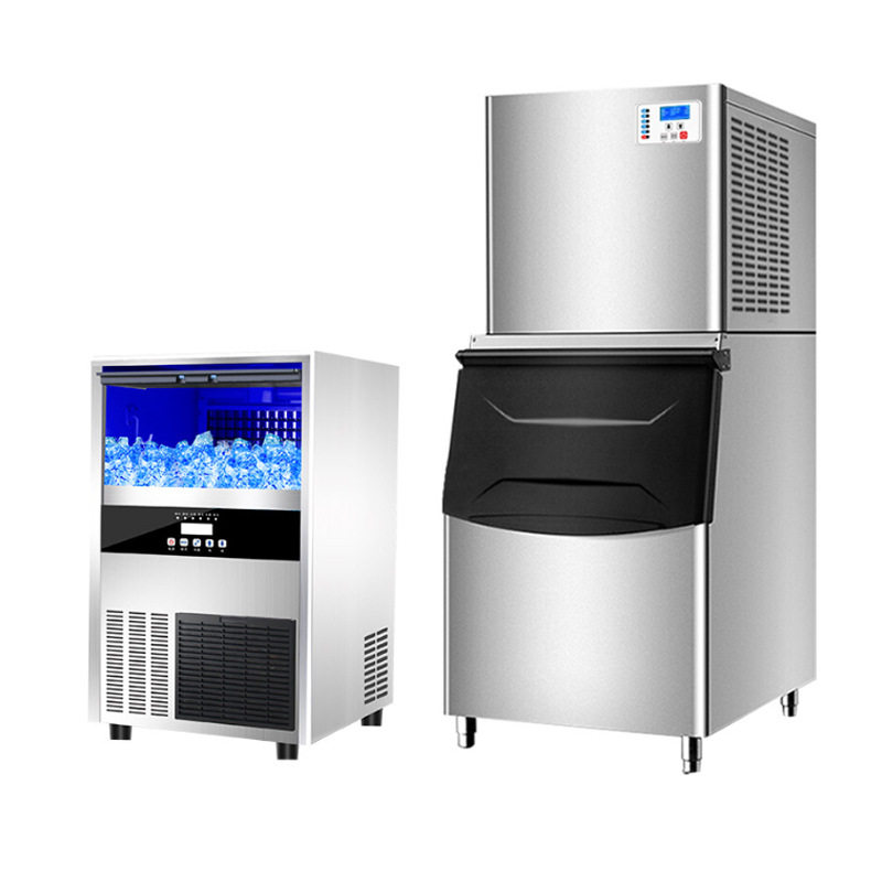 不锈钢方块冰制冰机商用中小型40kg自动清洗方块冰制冰机