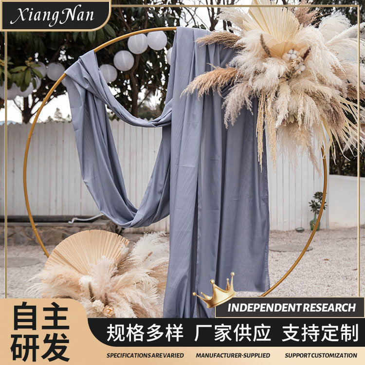 可移动婚礼铁艺圆环拱门花架