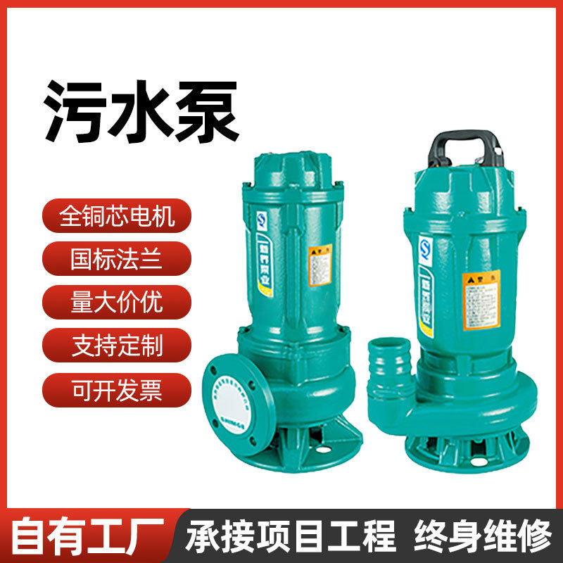铸铁污水泵排污水泵批发潜水泵加压固液增压泵潜水排污泵现货批发