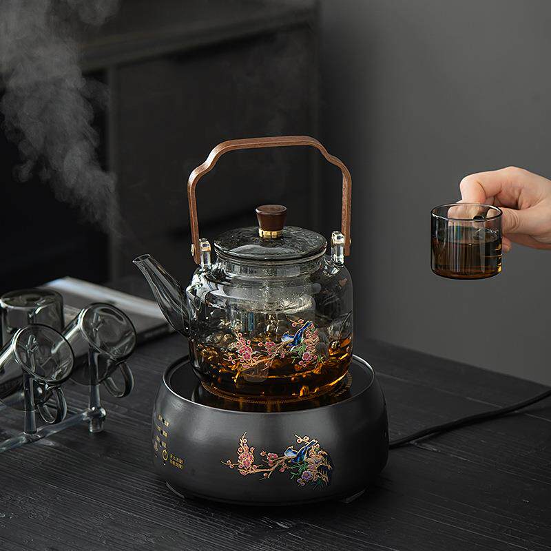 电陶炉玻璃煮茶器套装高端小型泡茶办公室煮茶壶烧水茶壶蒸煮茶炉