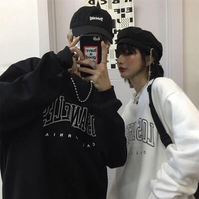 好货Sweatshirts Women Loose Long Sleeve Shirts Letter Graphi