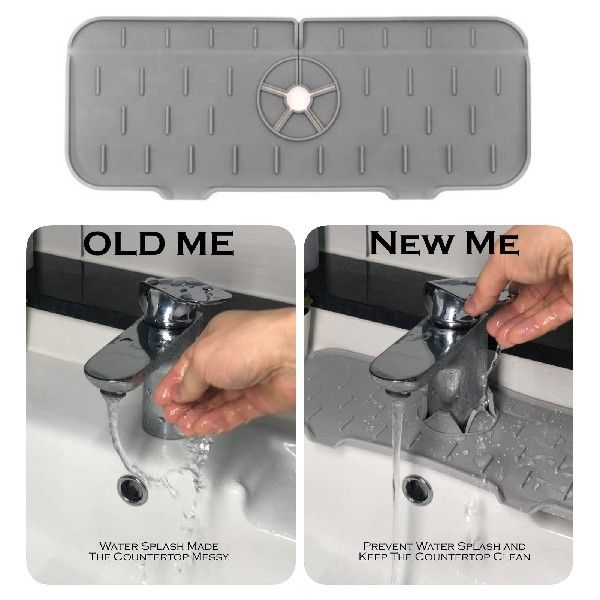 Sink Splash GuardWashable Faucet Absorbent Mat Washable