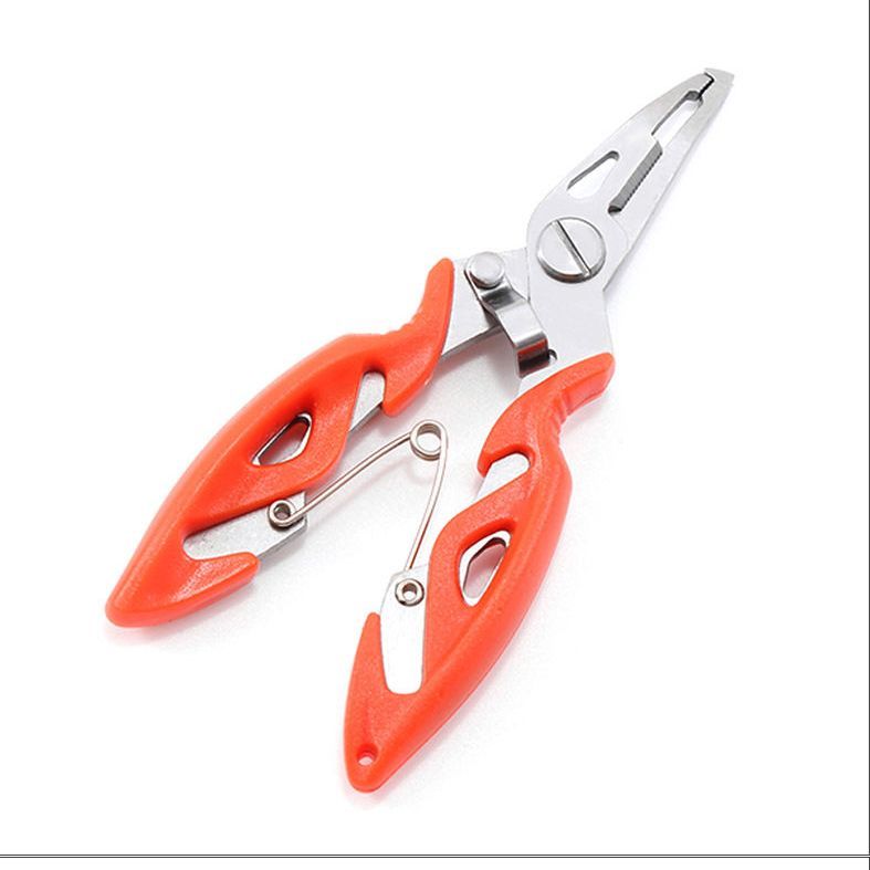 弯嘴多功能不锈钢路亚钳控鱼器开环压铅大马力线剪刀钓鱼钳子