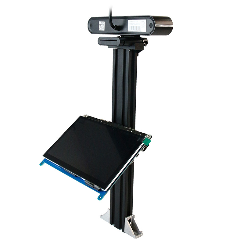 ROS机器人深度相机加高支架 体感摄像头铝合金小车底盘可装触摸屏