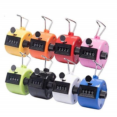 Clicker 4 Digit Number Counters Plastic Shell Hand Finger Di