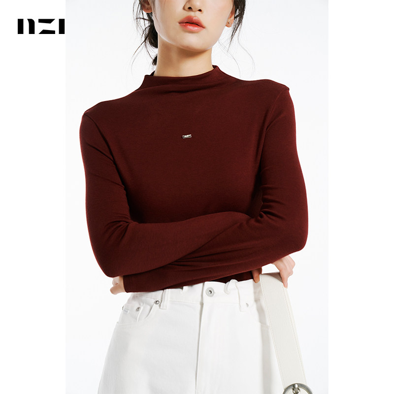 NZNZ半高领打底衫女2025新款秋冬季简约休闲显瘦圆领内搭上衣女装,女装/女士精品,T恤,淘宝优惠券,粉丝福利购,淘宝优惠卷