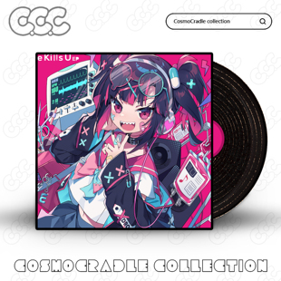 UV转印防水贴纸 光盘CD ACG专辑封面系列贴纸 黑胶唱片