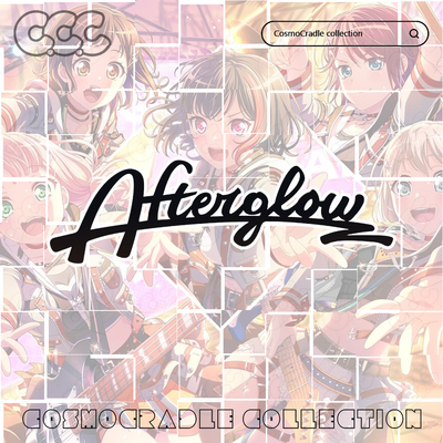 Bang Dream！Afterglow乐队LOGO UV转印防水贴纸