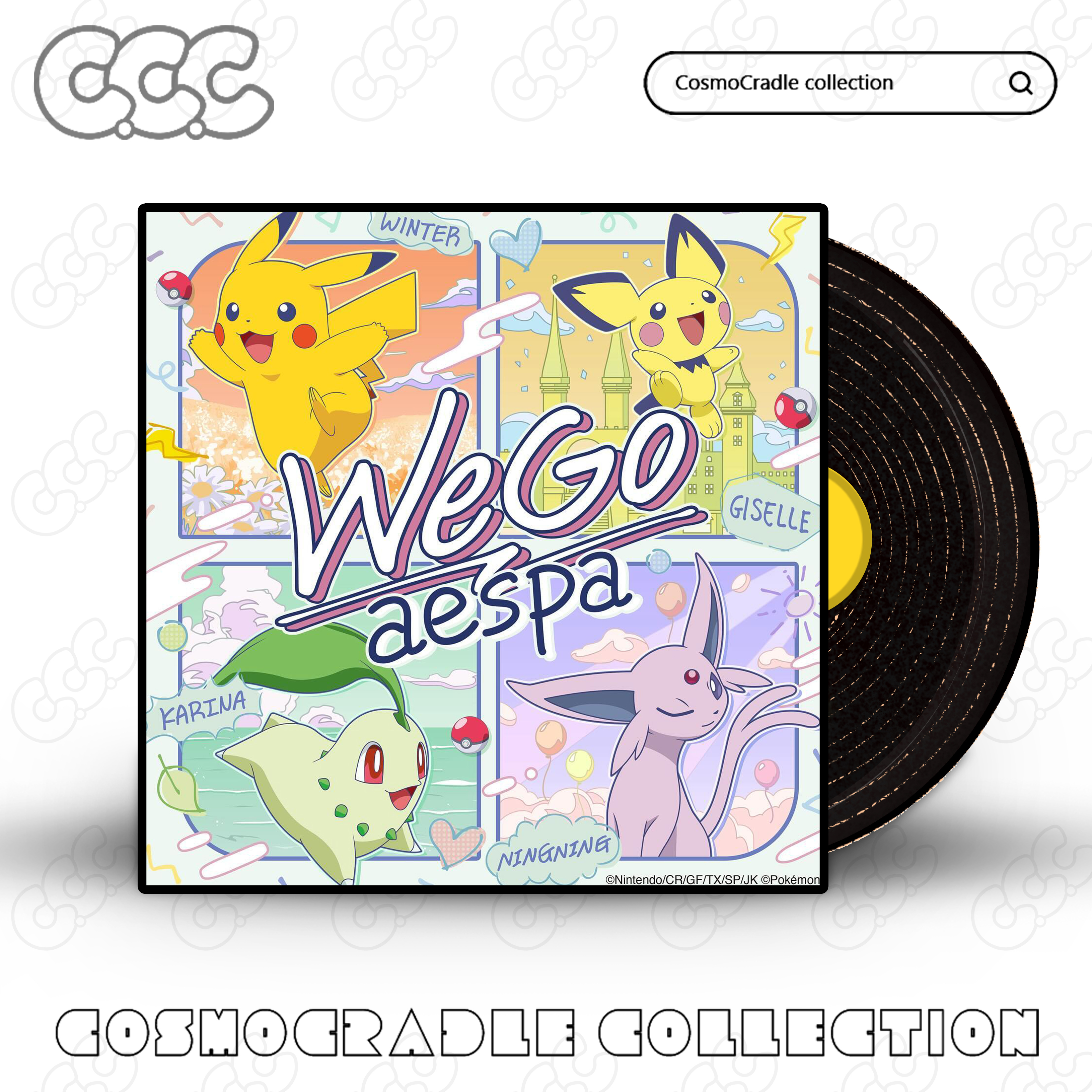 ACG专辑封面系列贴纸 黑胶唱片 光盘CD 精灵宝可梦