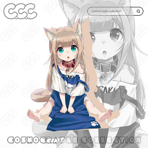 KINAKO ins 风日系二次元 可爱兽耳少女  UV转印防水贴纸