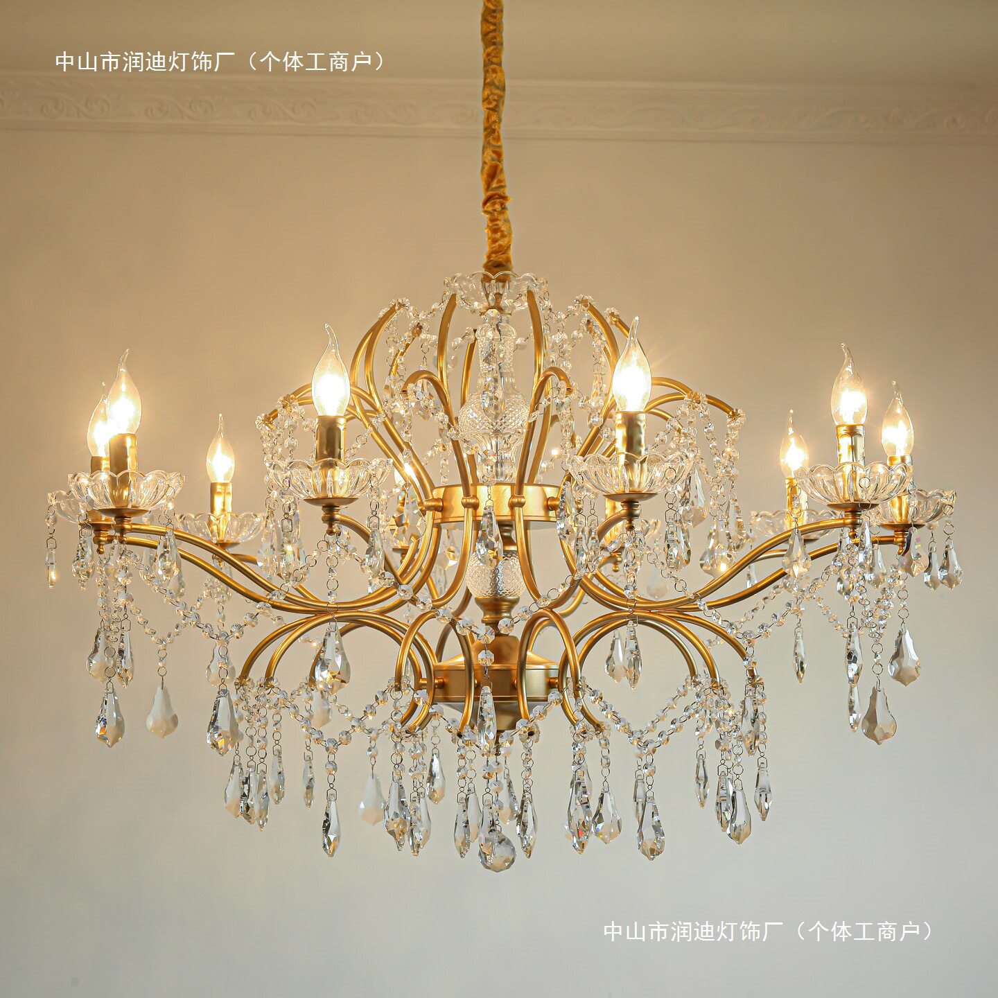 法式轻奢法式客厅主灯餐厅卧室复式吊顶灯美式豪华水晶吊灯