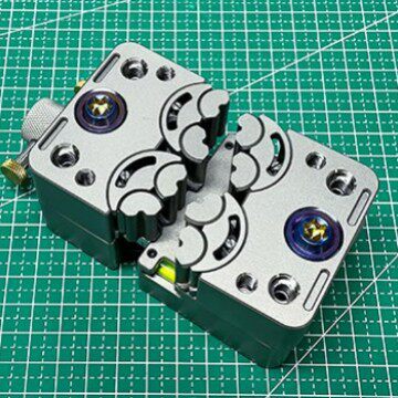 手工一寸304不锈钢小台钳带砧台手作工具摆件铁砧子虎钳