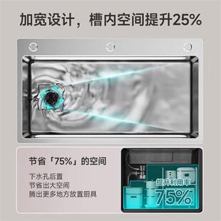 厨房水槽洗菜盆大单槽sus304不锈钢加厚家用厨房洗碗洗菜池台下盆