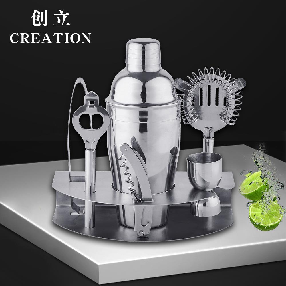 创立自制奶茶工具全套550ml不锈钢调酒器雪克杯手打柠檬工具套装