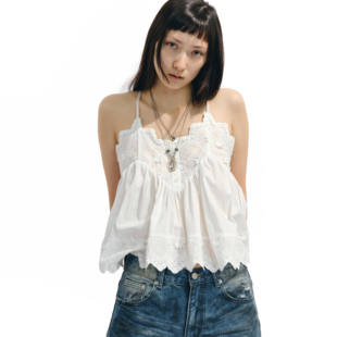 little street guys Casual 镂空蕾丝花边慵懒吊带 2003 Two