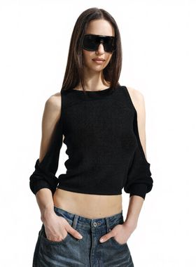 Two little guys*90.s针织7分袖衫露肩