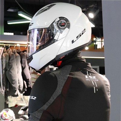 LS2摩托车头盔揭面盔四季