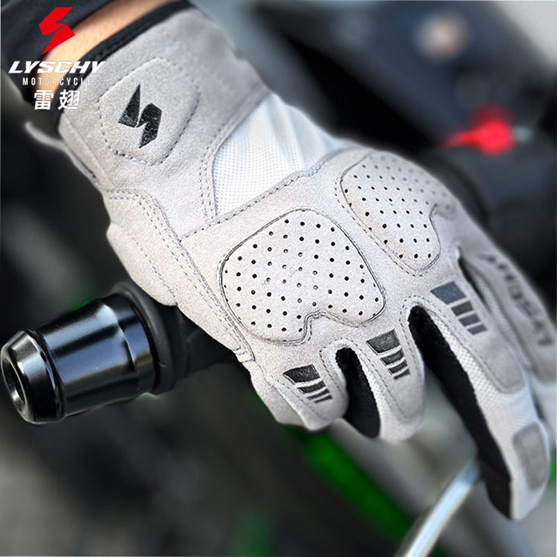 雷翅手套GW020摩托车男女骑行夏季网眼透气防摔机车骑士手套复古